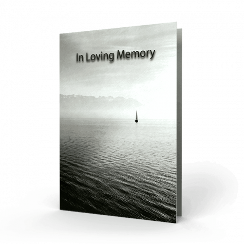 Boat on Calm Sea Memorial Card (NMC-06)