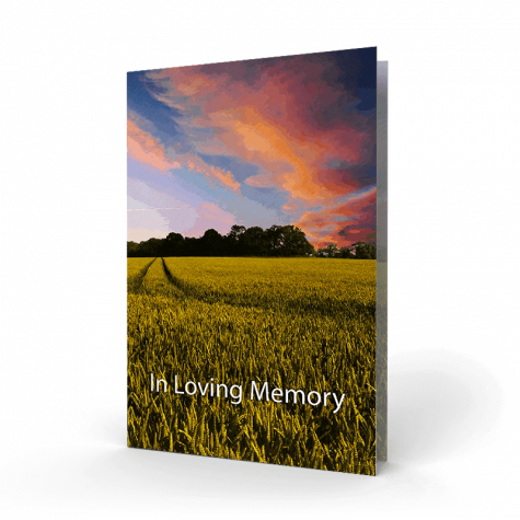 Sunset in Field Memorial Card (NMC-04)