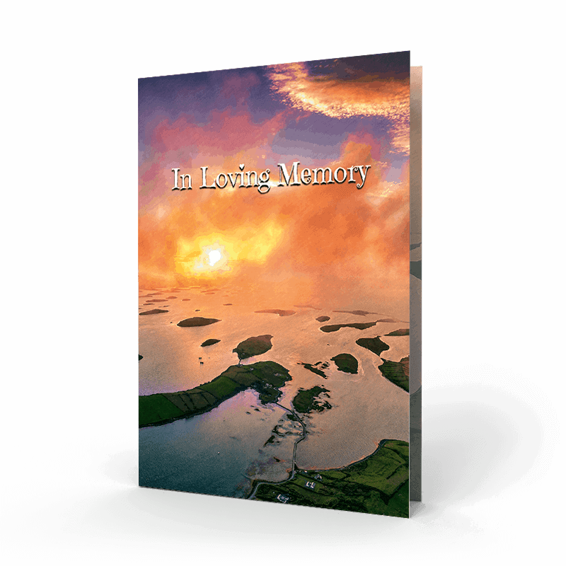 Coastal Sunset Memorial Card (NMC-02)