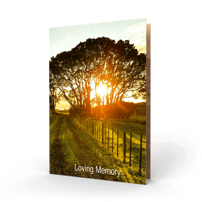 Countryside Sunset Memorial Card (NMC-01)