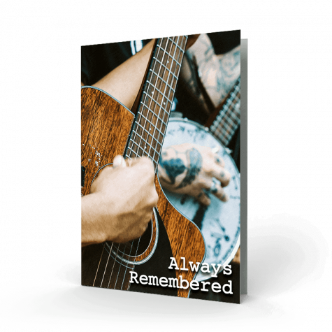 Guitar Musician Memorial Card (SOMC-04)
