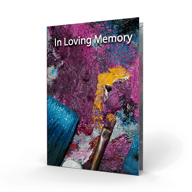 Artist Memorial Card