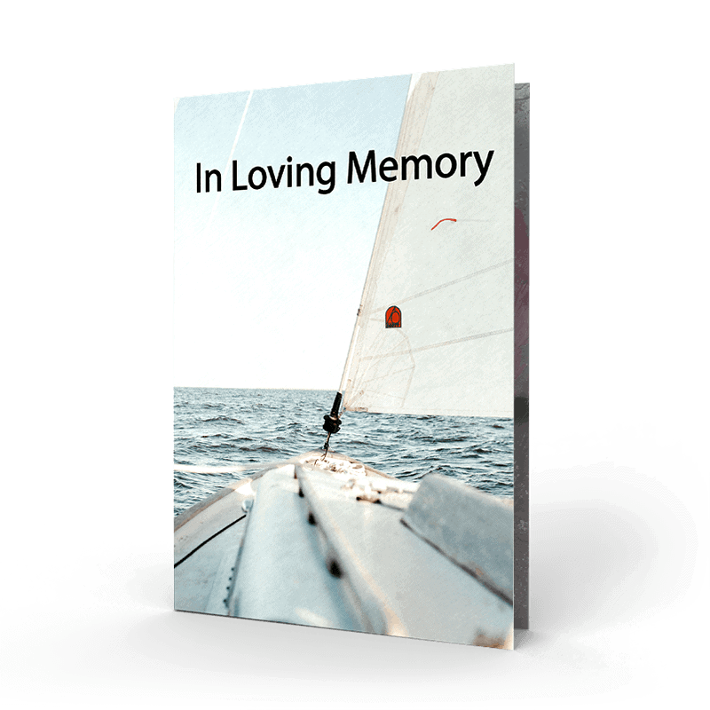 Sailing Boat Memorial Card