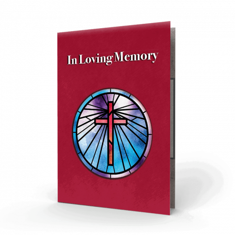 Stained Glass Cross Memorial Card (RMC-06)