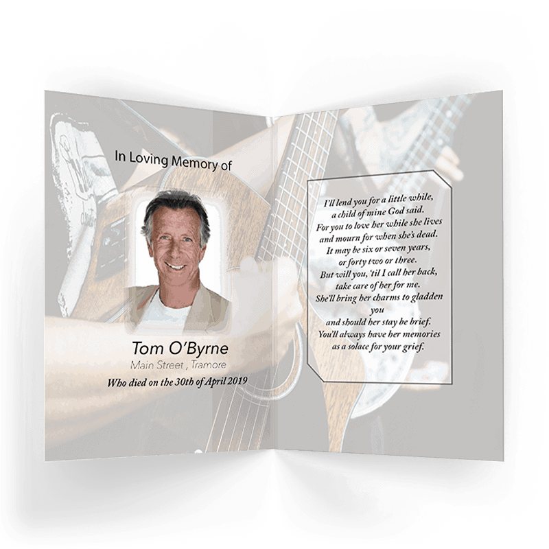 Guitar Musician Memorial Card (SOMC-04) - Image 2
