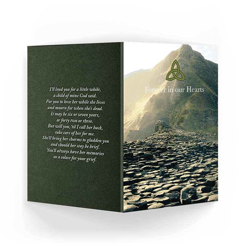 Giants Causeway Memorial Card