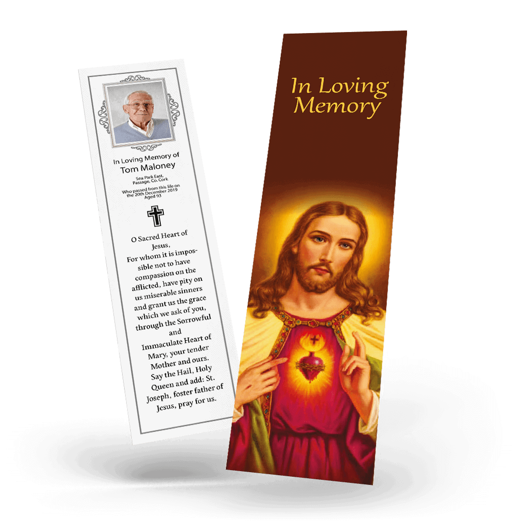 Sacred Heart Memorial Bookmark (RBM-04)