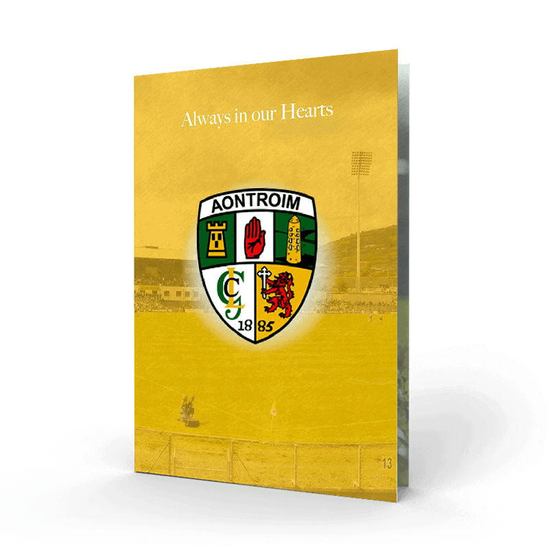 antrim gaa memorial card