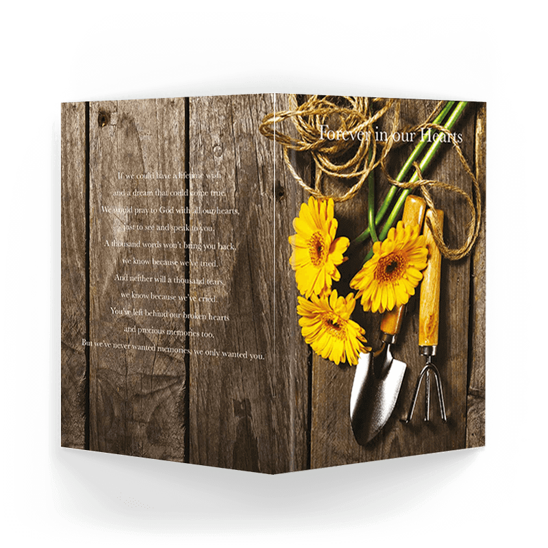 Cut Flowers Garden Memorial Card (FMC-01) - Image 3