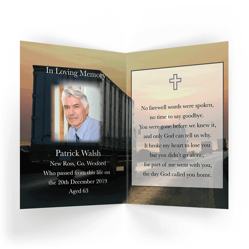 Truck Driver Memorial Card (SOMC-31) - Image 2