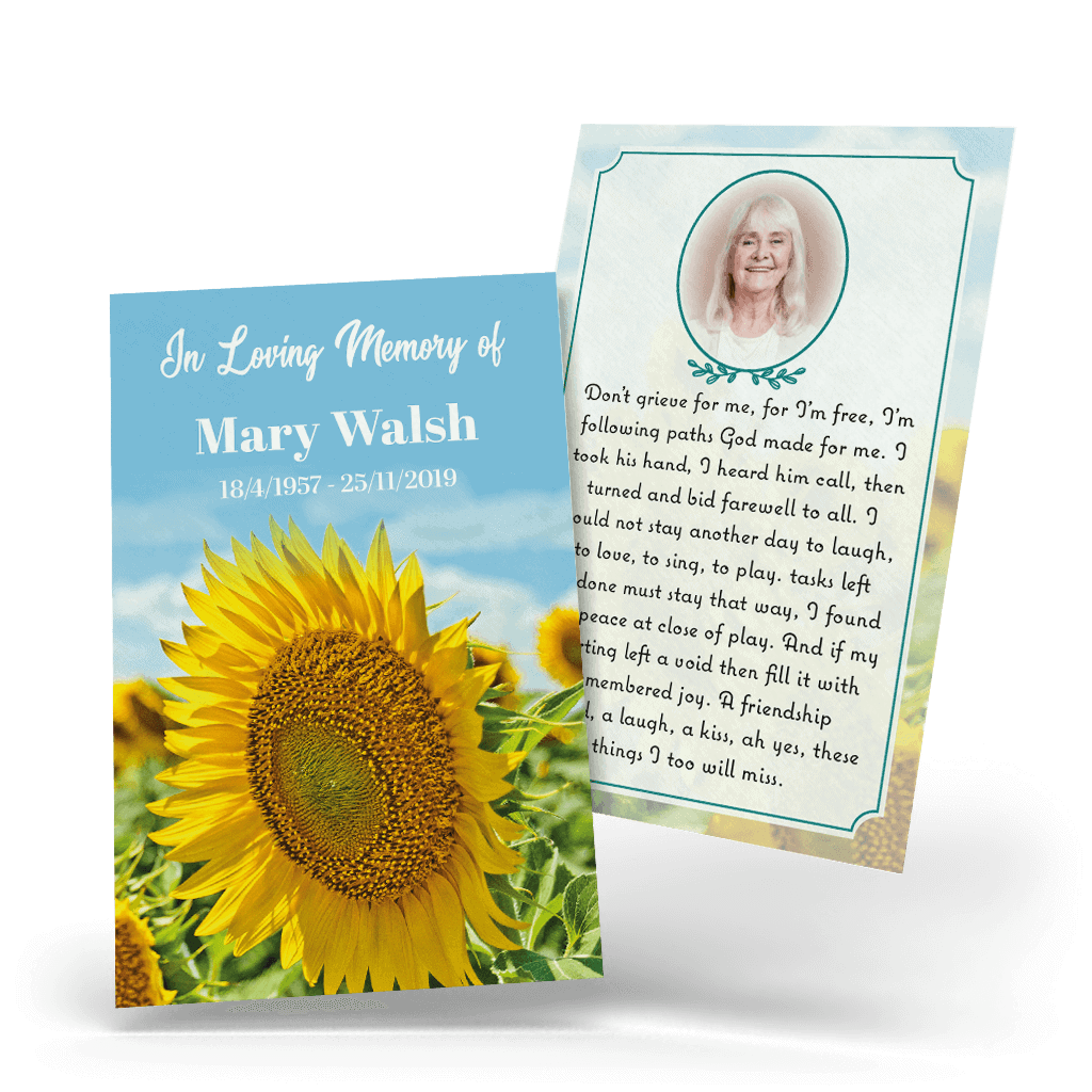 sunflower wallet card