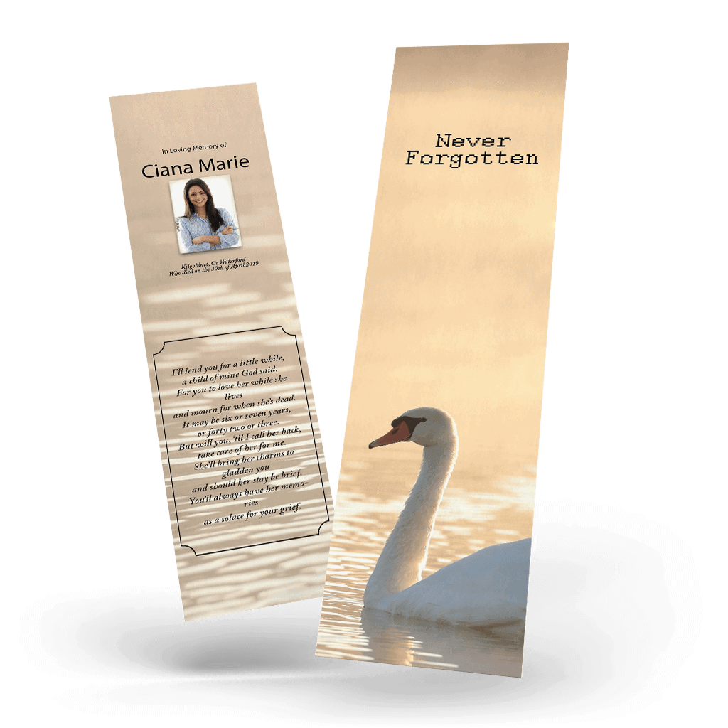 swan memorial bookmark