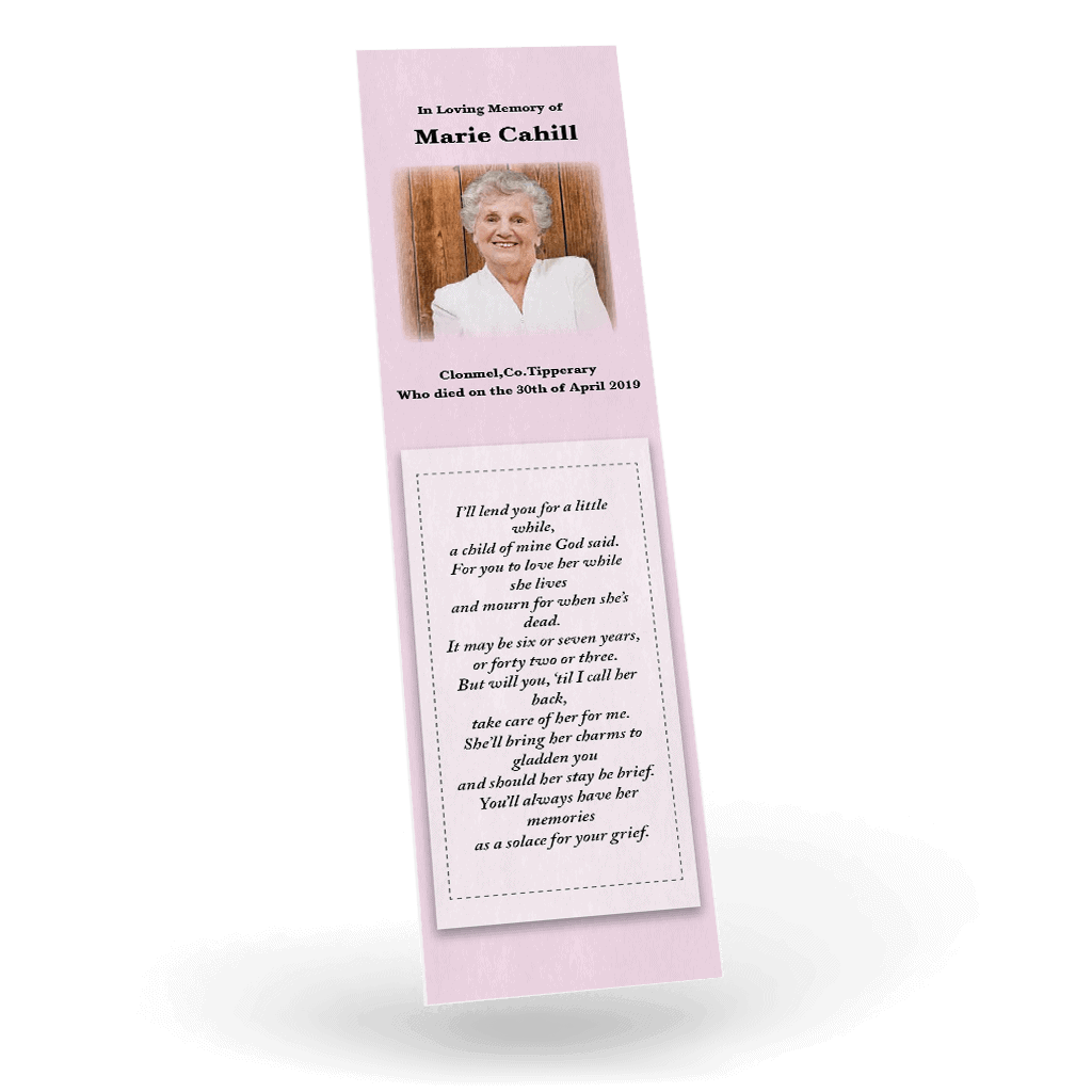 Flower Memorial Bookmark (FBM18) - Image 2
