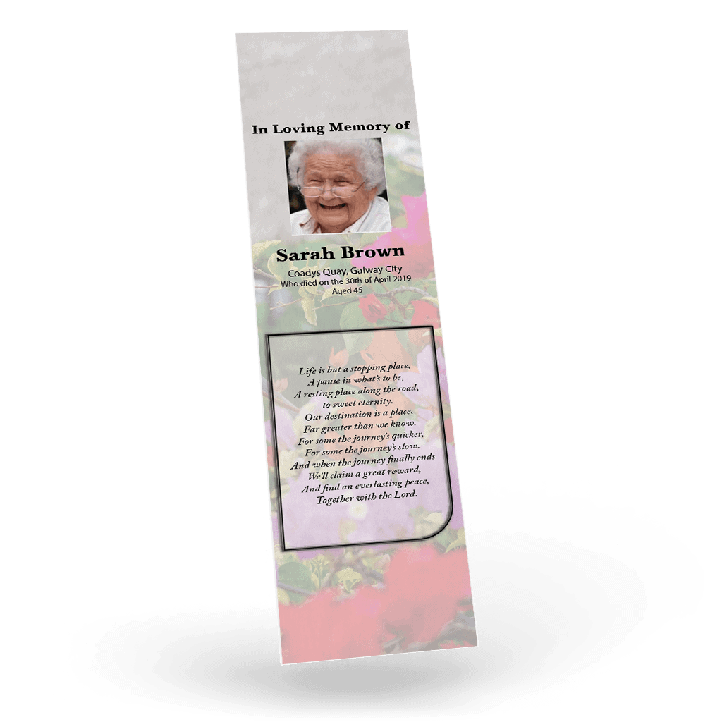 Floral Memorial Bookmark (FBM20) - Image 2