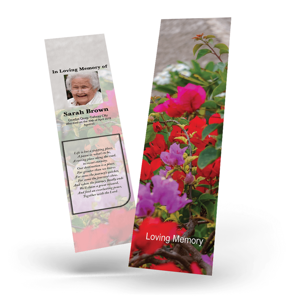 Floral Memorial Bookmark (FBM20)