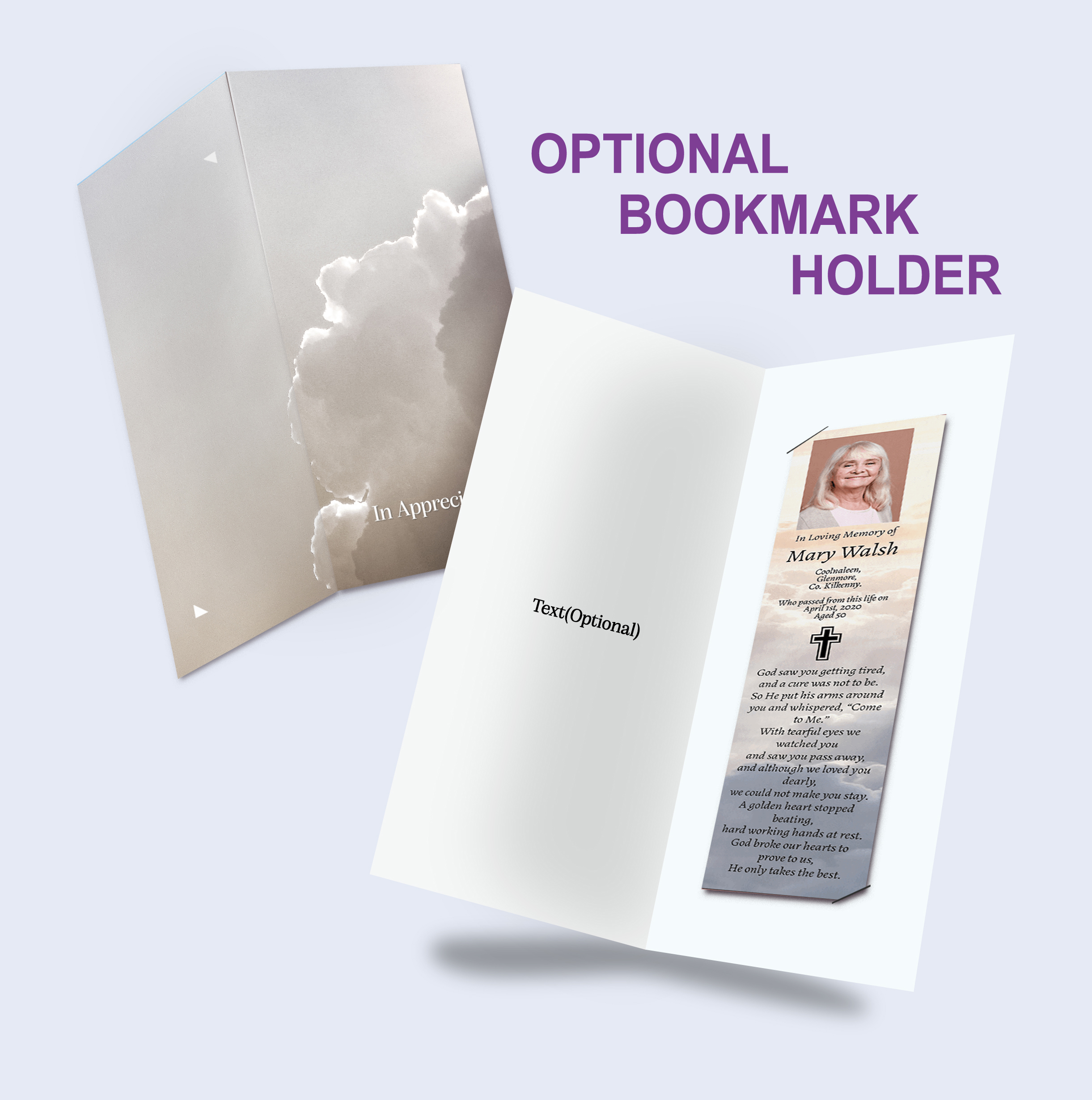 Mother and Child Memorial Bookmark (RBM-17) - Image 2