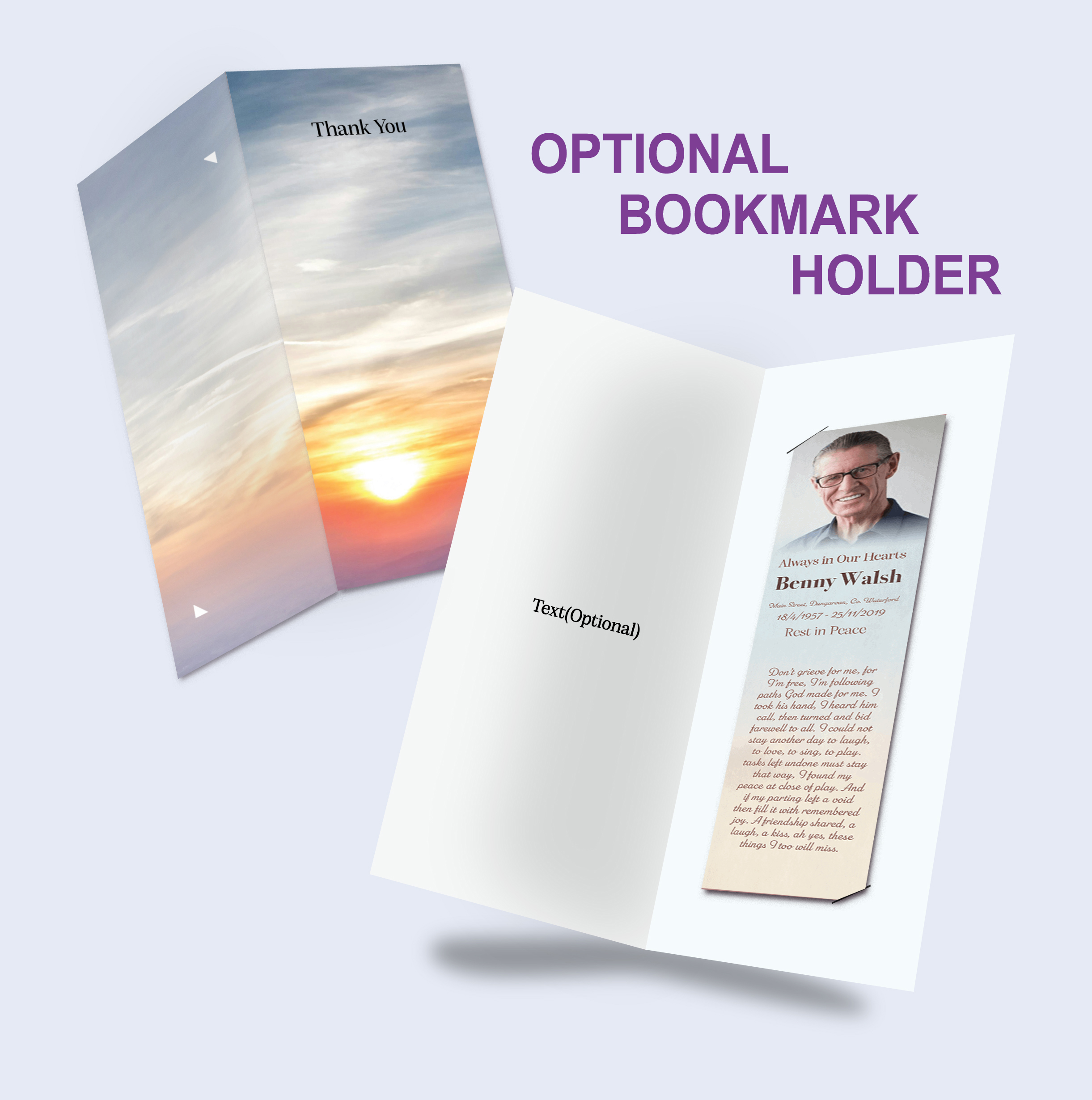 Cross Memorial Bookmark (RBM-22) - Image 2