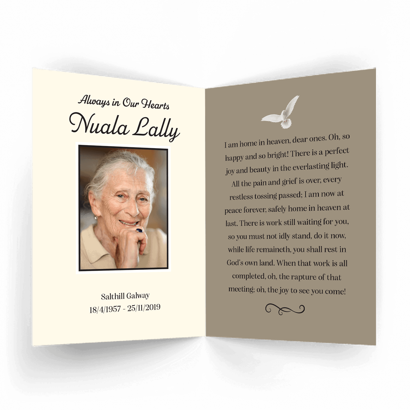 Modern Memorial Card (MMC-10) - Image 2