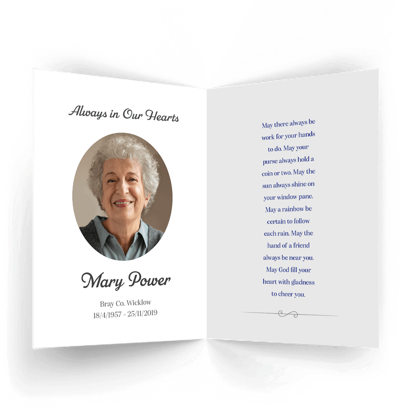 Modern Memorial Card (MMC-05) - Image 2