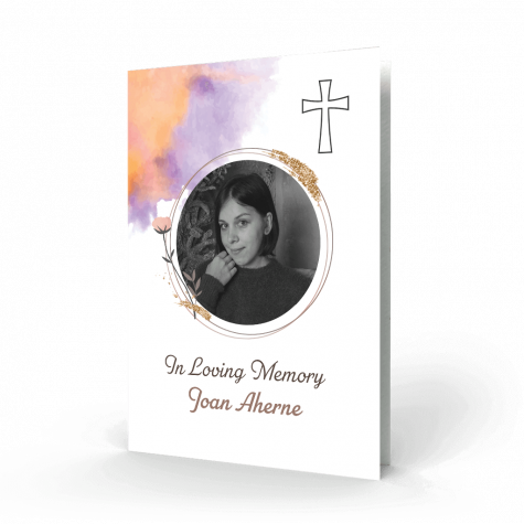 Religious with Cross Memorial Card (RMC-46)