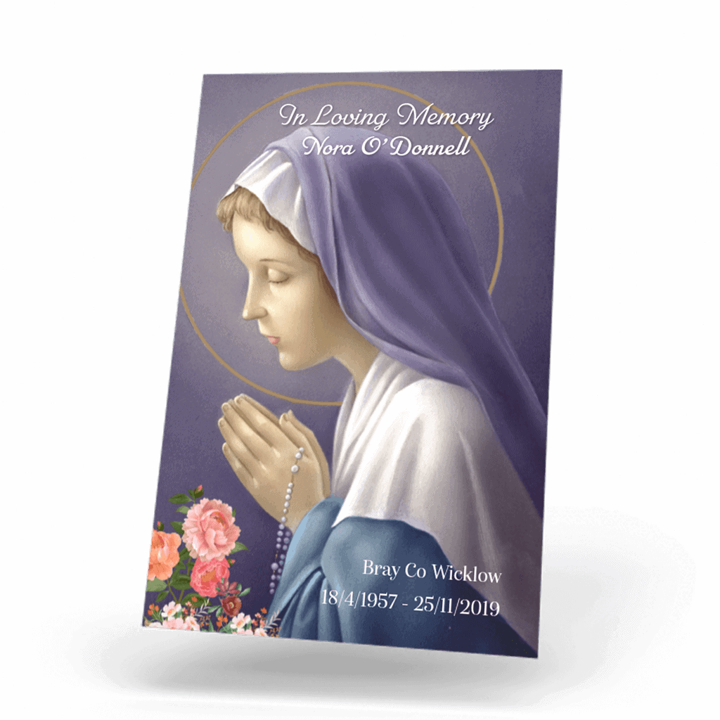 Blessed Virgin Praying & Holding Rosary Beads WC Front