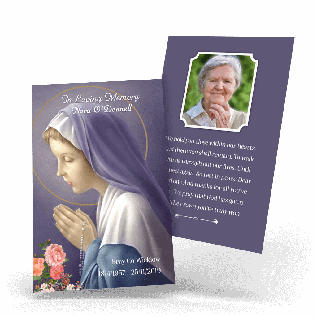 Blessed Virgin Praying Wallet Card