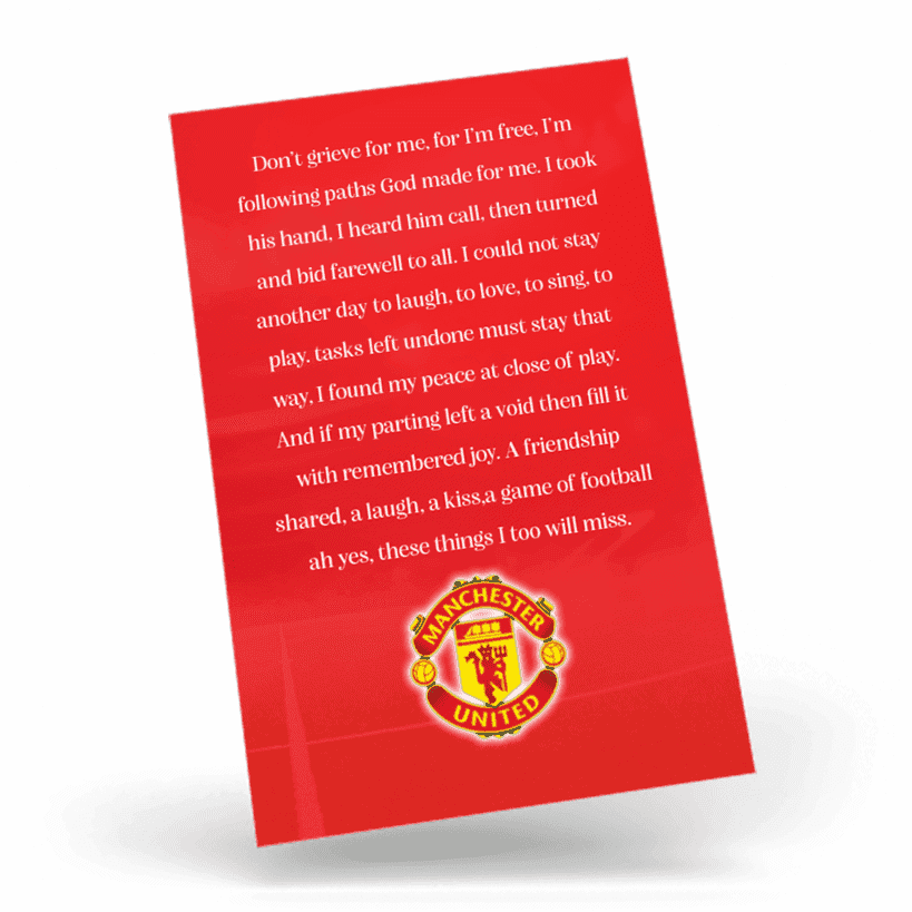 Manchester United FC Memorial Wallet Card (SHW-06) - Image 2