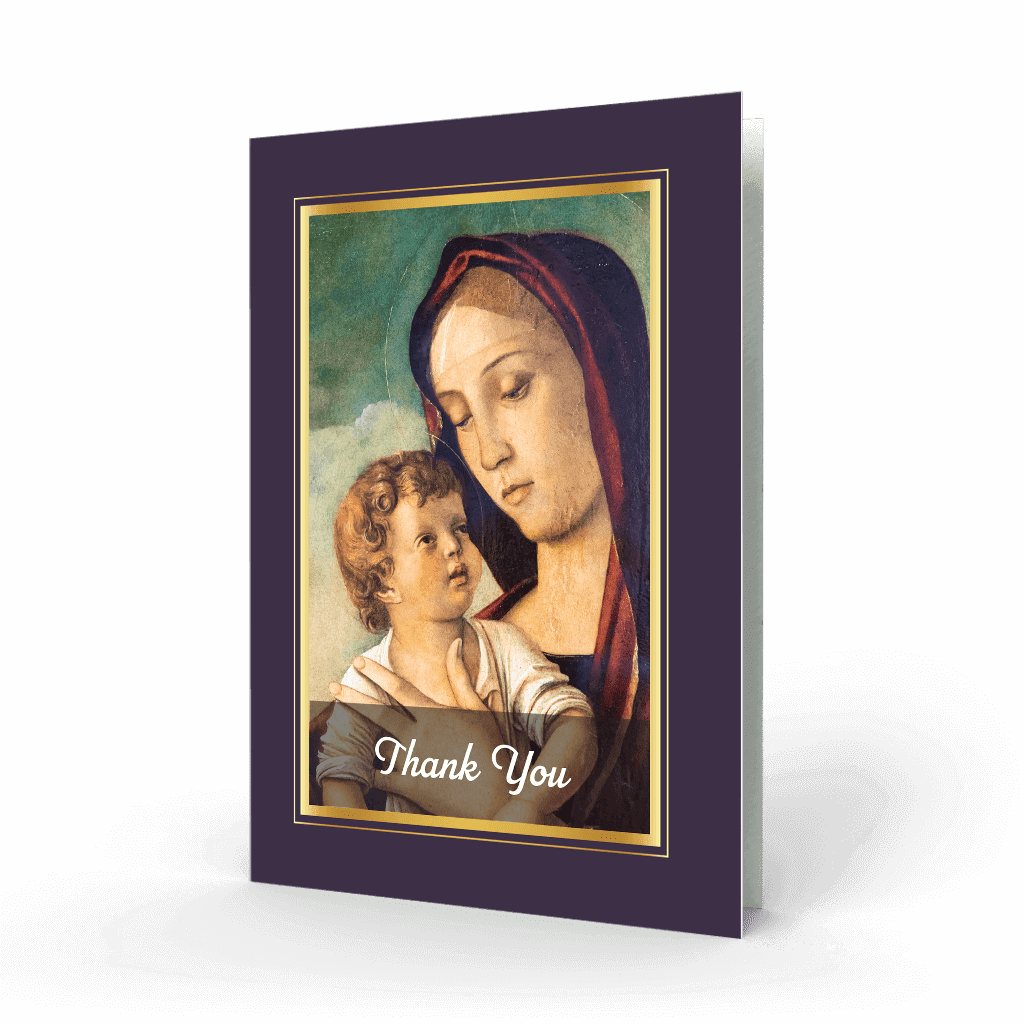 Mary and baby Jesus Thank You Card
