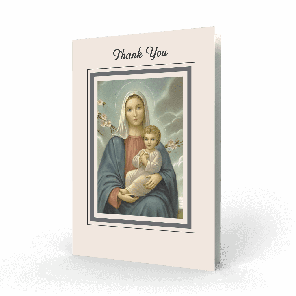 Our Lady and Infant Jesus Thank You Card