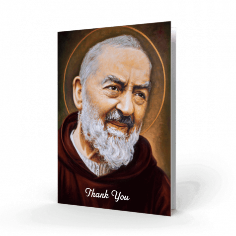 Padre Pio Thank You Card (PAC-55)
