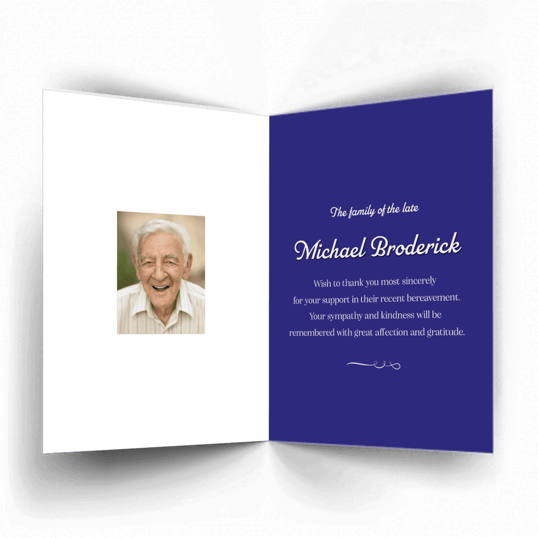 Bluebells in Forest, Springtime in Lancashire, Forest Of Bowland, Leeds ,England UK Acknowledgement Card inside