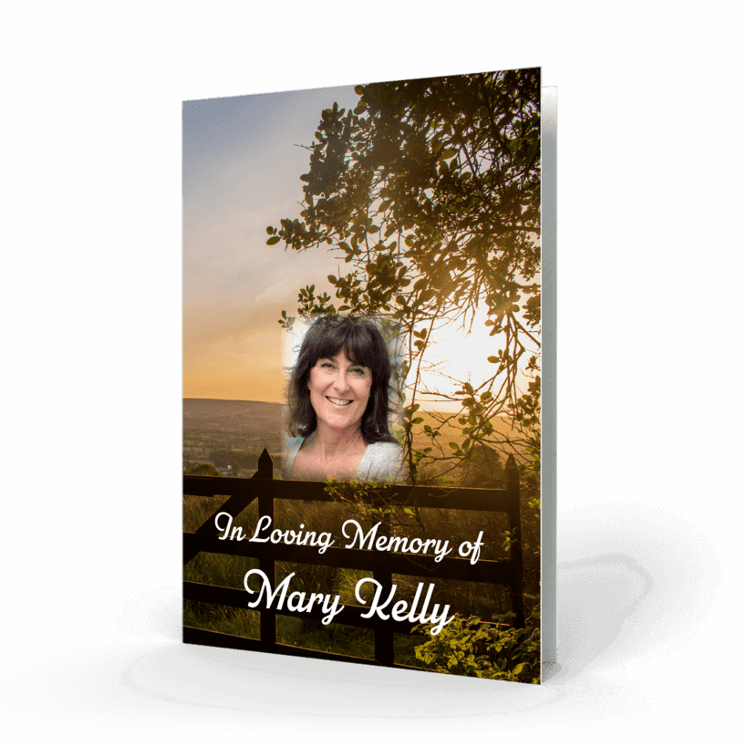 Evening sunset Memorial Card