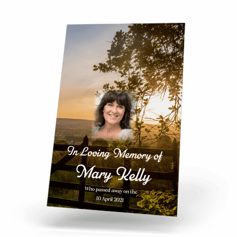 Evening sunset over the Ribble Valley near Preston UK Wallet Card front