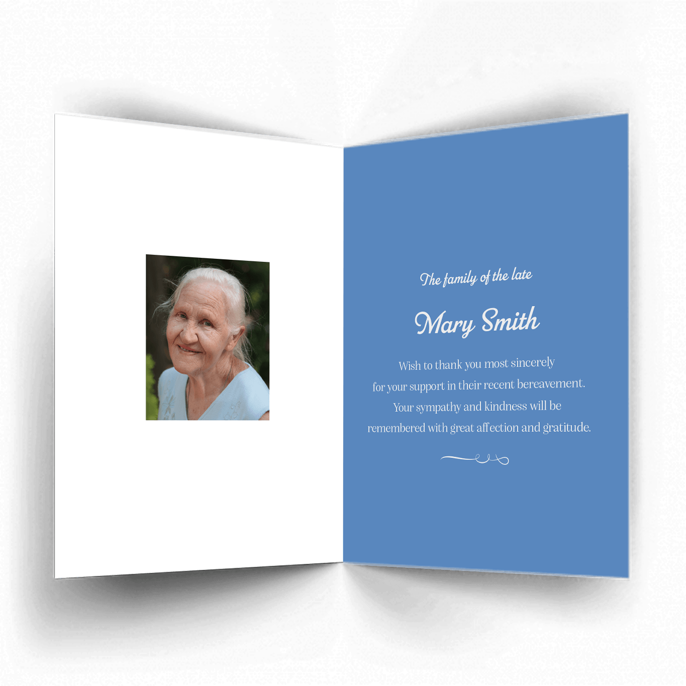 Lonely tree in the field in English countryside UK Acknowledgment Card inside