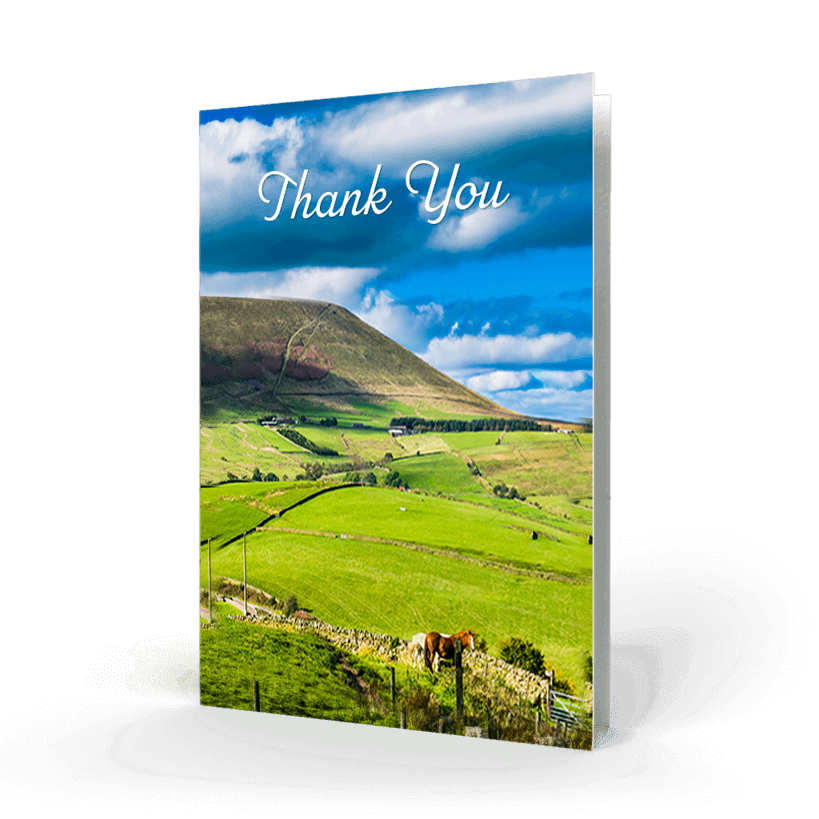 Country Scene Acknowledgment Card