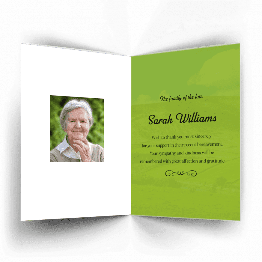 Pendle Hill , Lancashire, England UK Wallet Card acknowledgment card inside