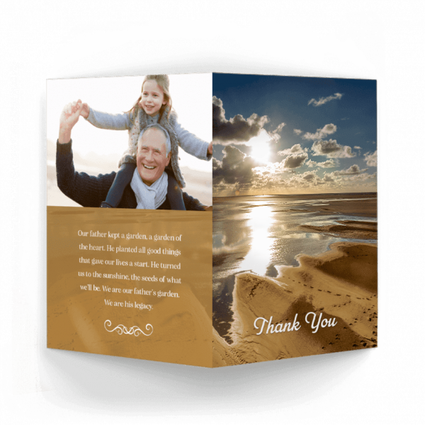 Footprints in the Sand Acknowledgment Card - Image 3