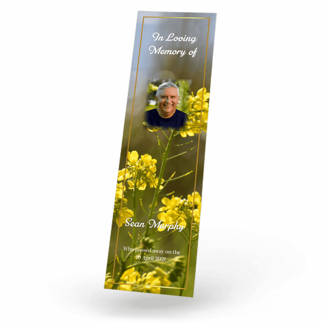 Yellow flowers Bookmark Card (CBM-28) - Image 2