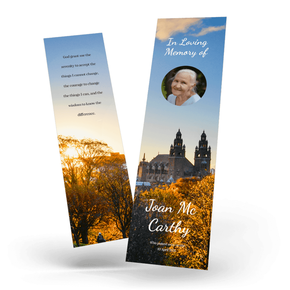 Autumn Sunset Trees Bookmark cover