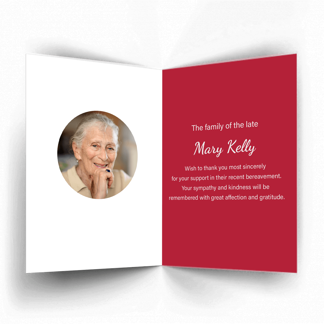 Field of Poppies Thank You Card inside