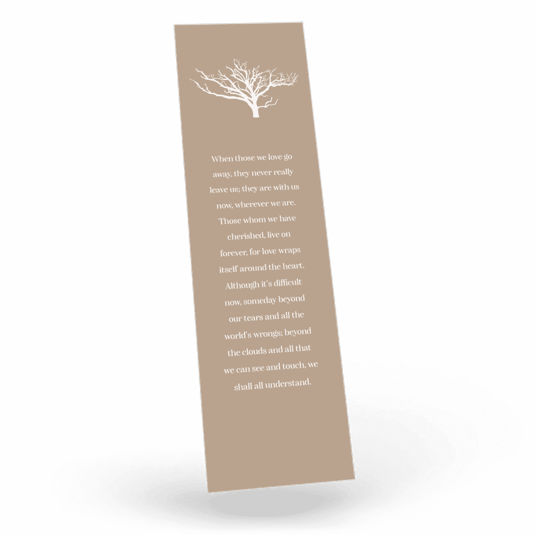 LEAVES FALLING Bookmark back