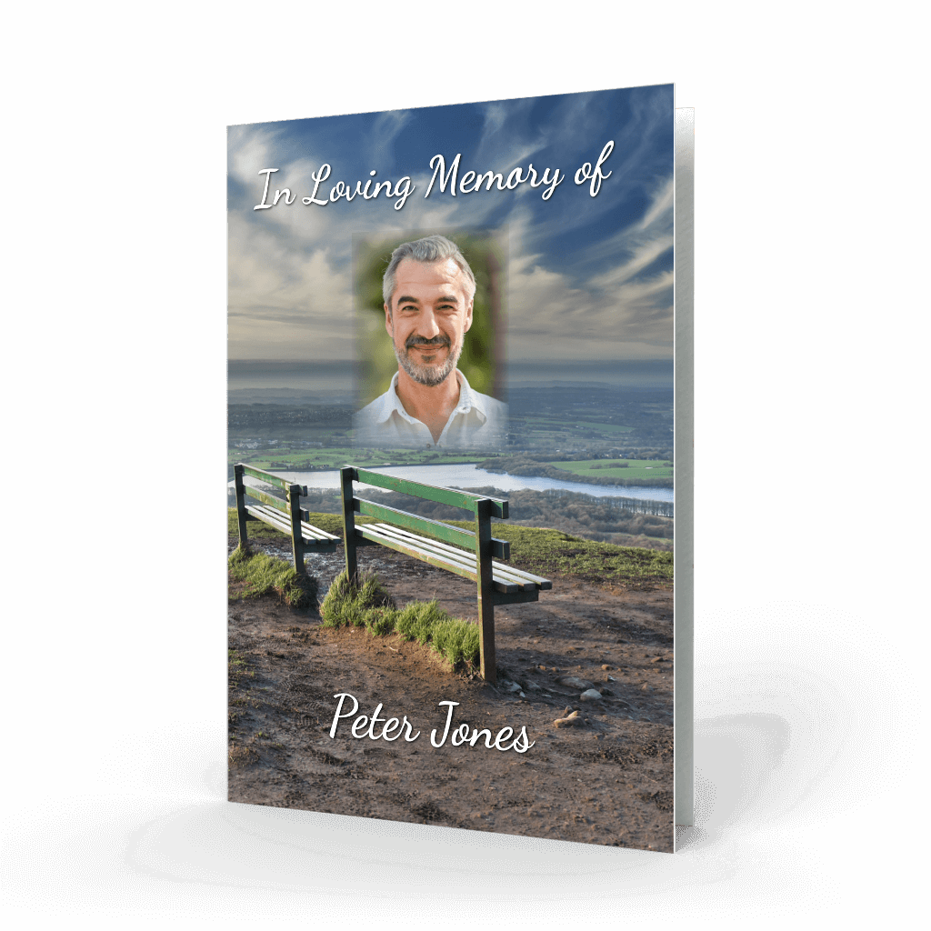 View of Valley memorial card cover