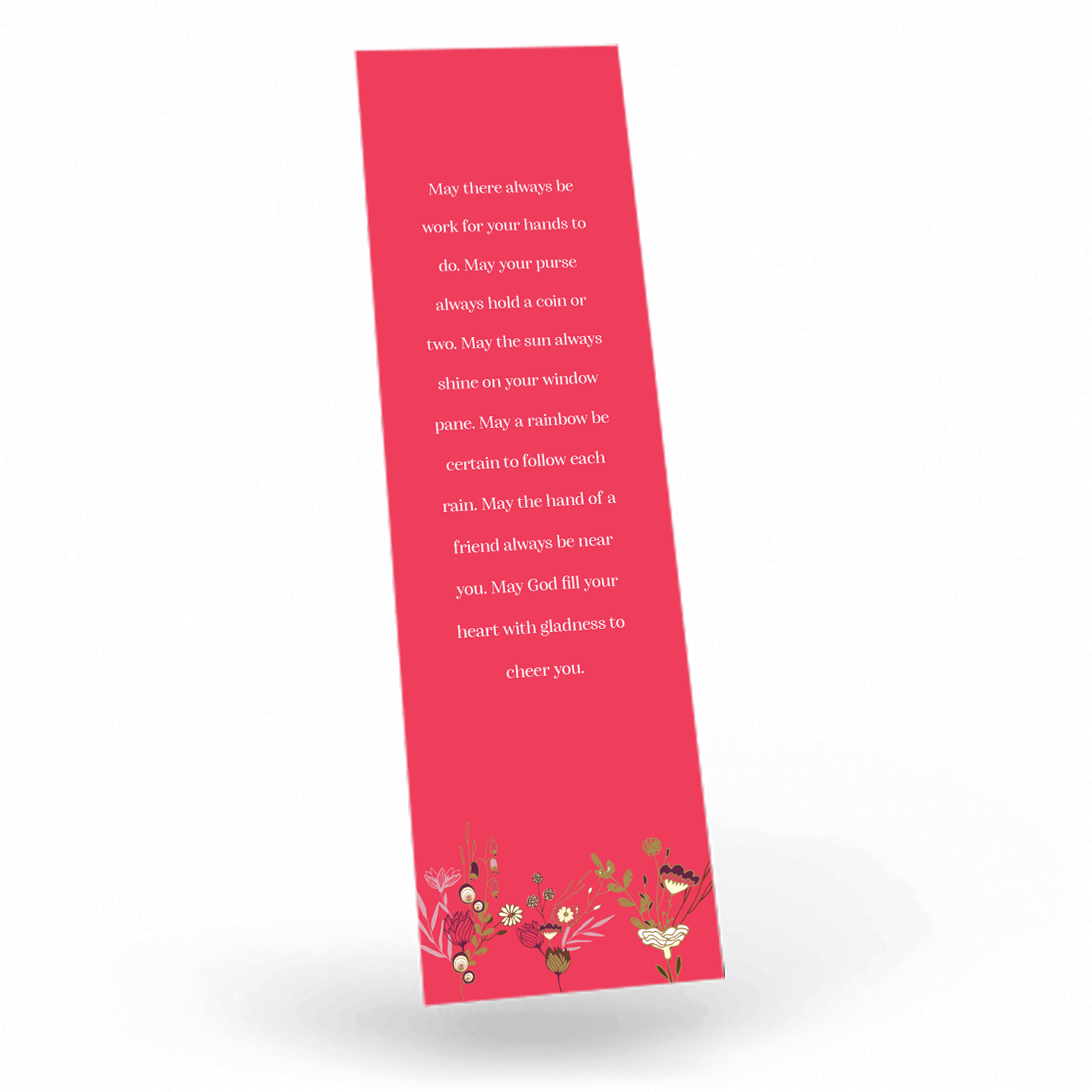 Spring Flowers Bookmark back