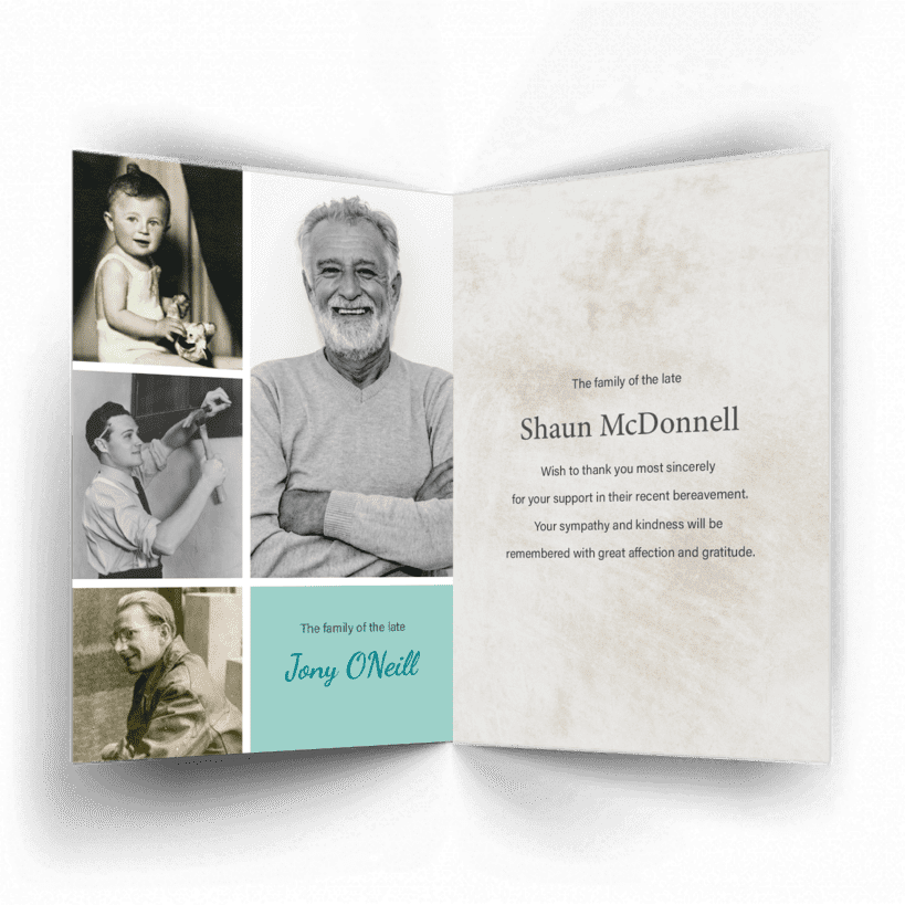 Modern Acknowledgment Card Inside MAC 26