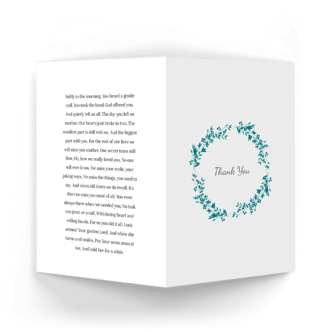 Modern Acknowledgment Card Outside MAC 26