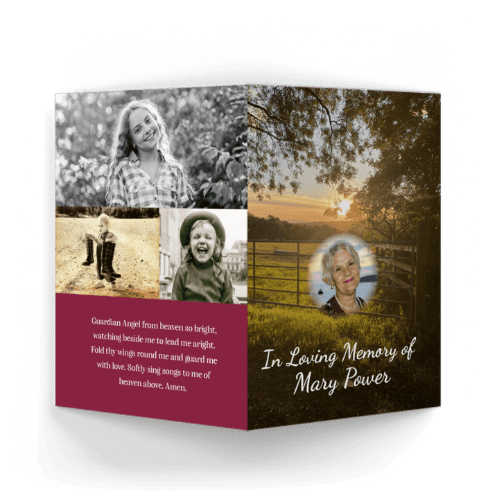 Modern Memorial Card 17 Outside MMC 17