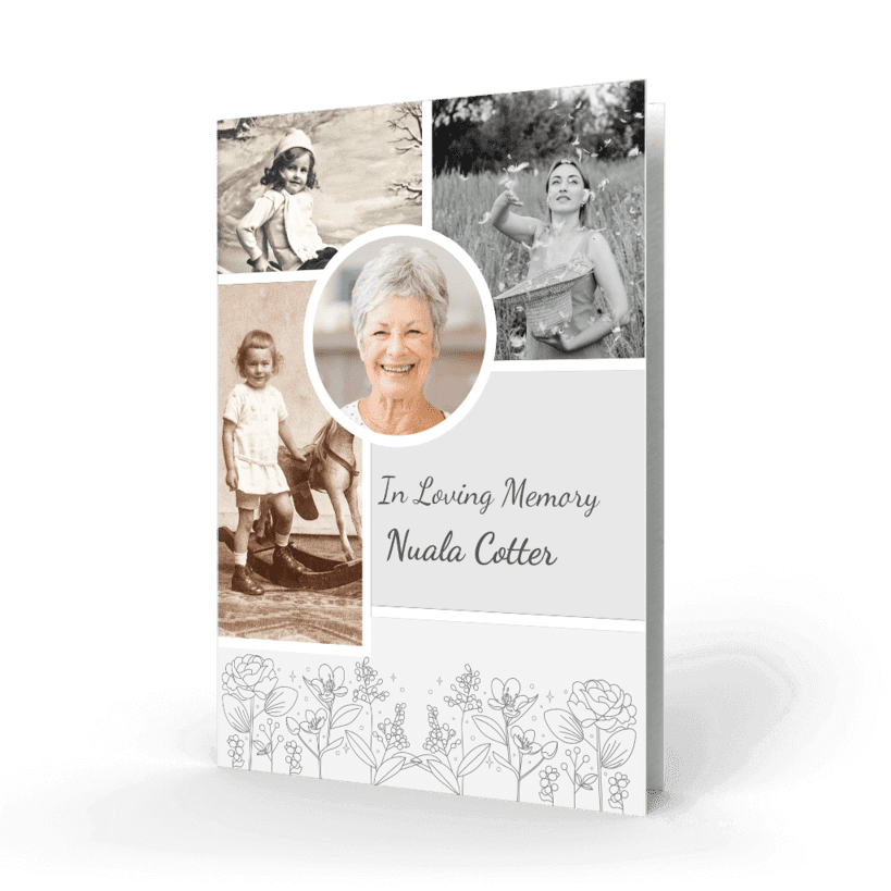 Modern Memorial Card Cover MMC 19