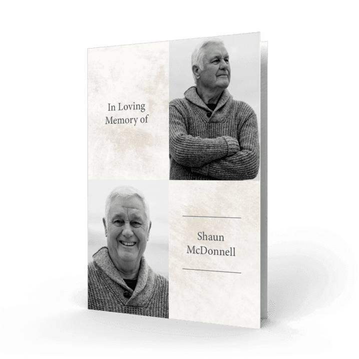 Modern Memorial Card Cover MMC 25