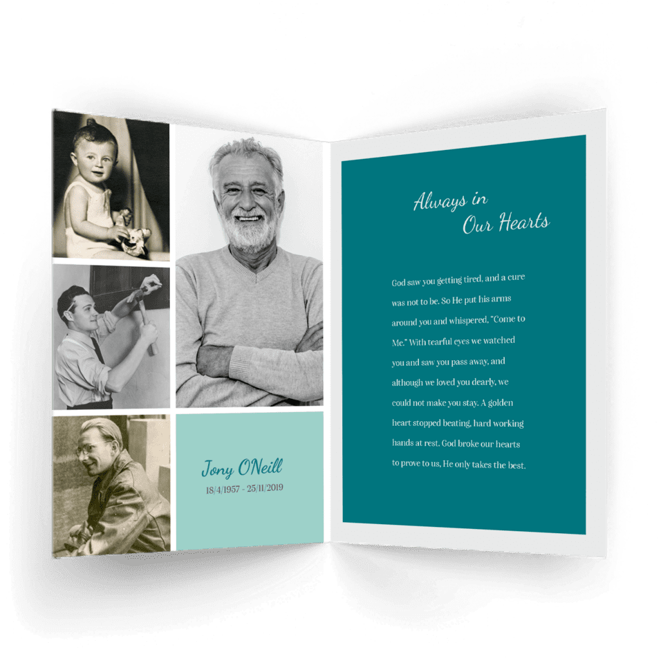 Modern Memorial Card Inside MMC 26