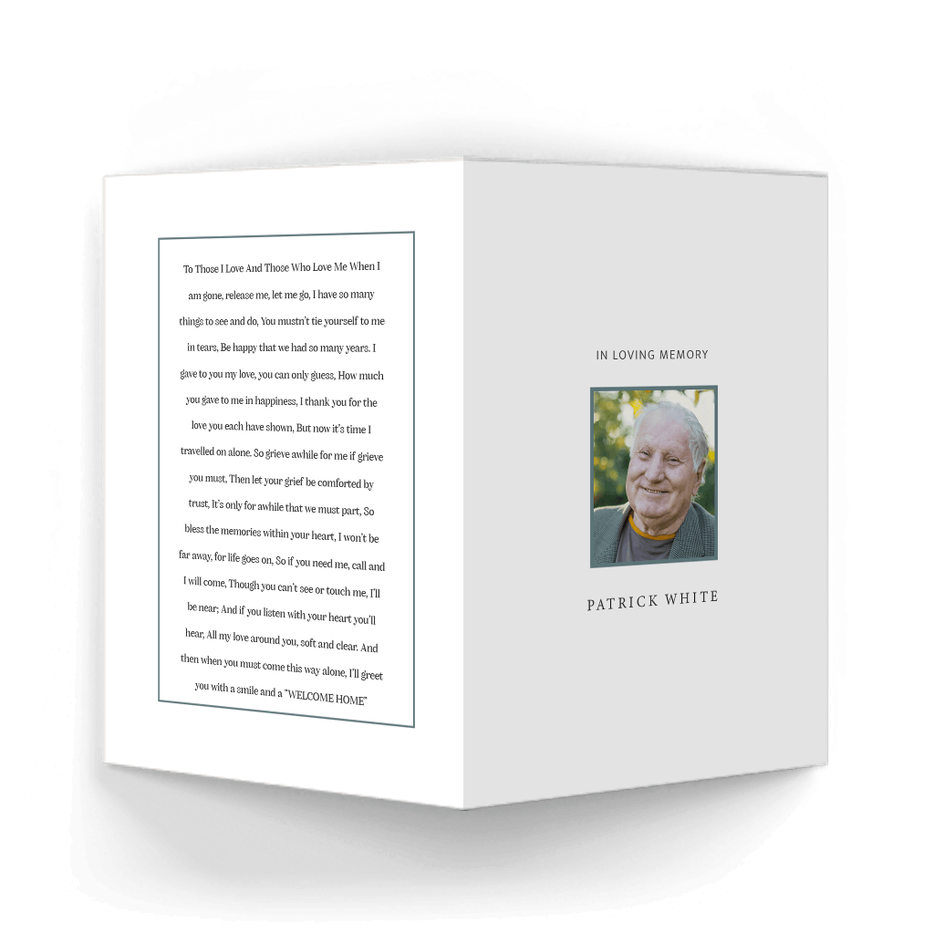 Modern Memorial Card Outside MMC 23